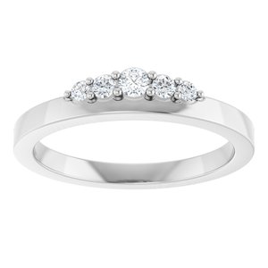 Sterling Silver 1/6 CTW Natural Diamond Stackable Ring