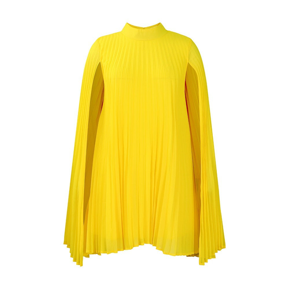 Women Clothing Graceful Fashionable Chiffon Pullover Cloak Batwing-Sleeved Large Size Dress