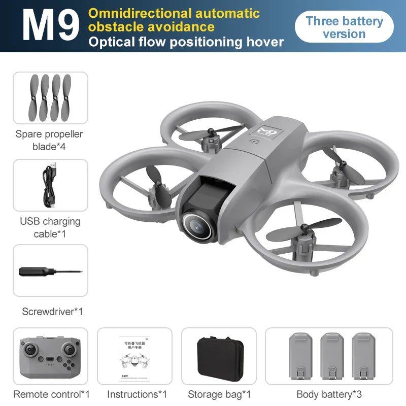 Remote-controlled drone, high-definition dual camera, intelligent positioning, 2.4-inch display screen, multiple operations