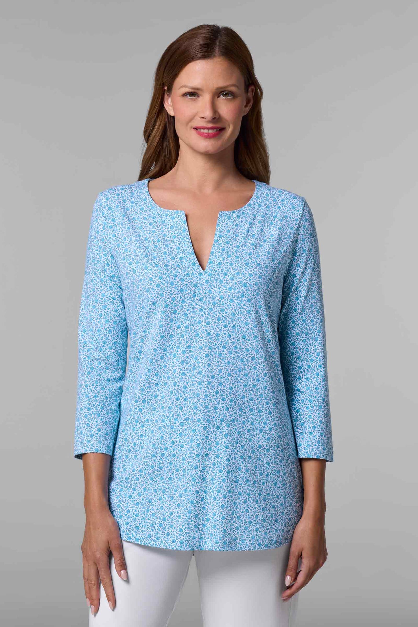 St. Lucia | Women's Tunic Top | Malibu Blue Shell We