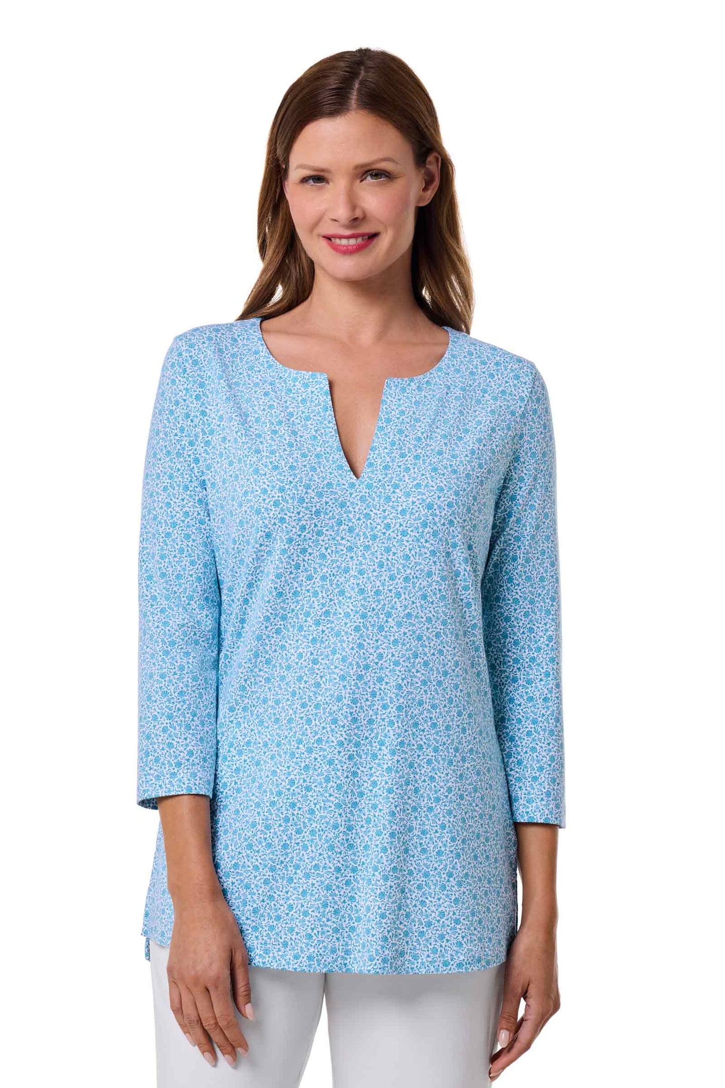 St. Lucia | Women's Tunic Top | Malibu Blue Shell We
