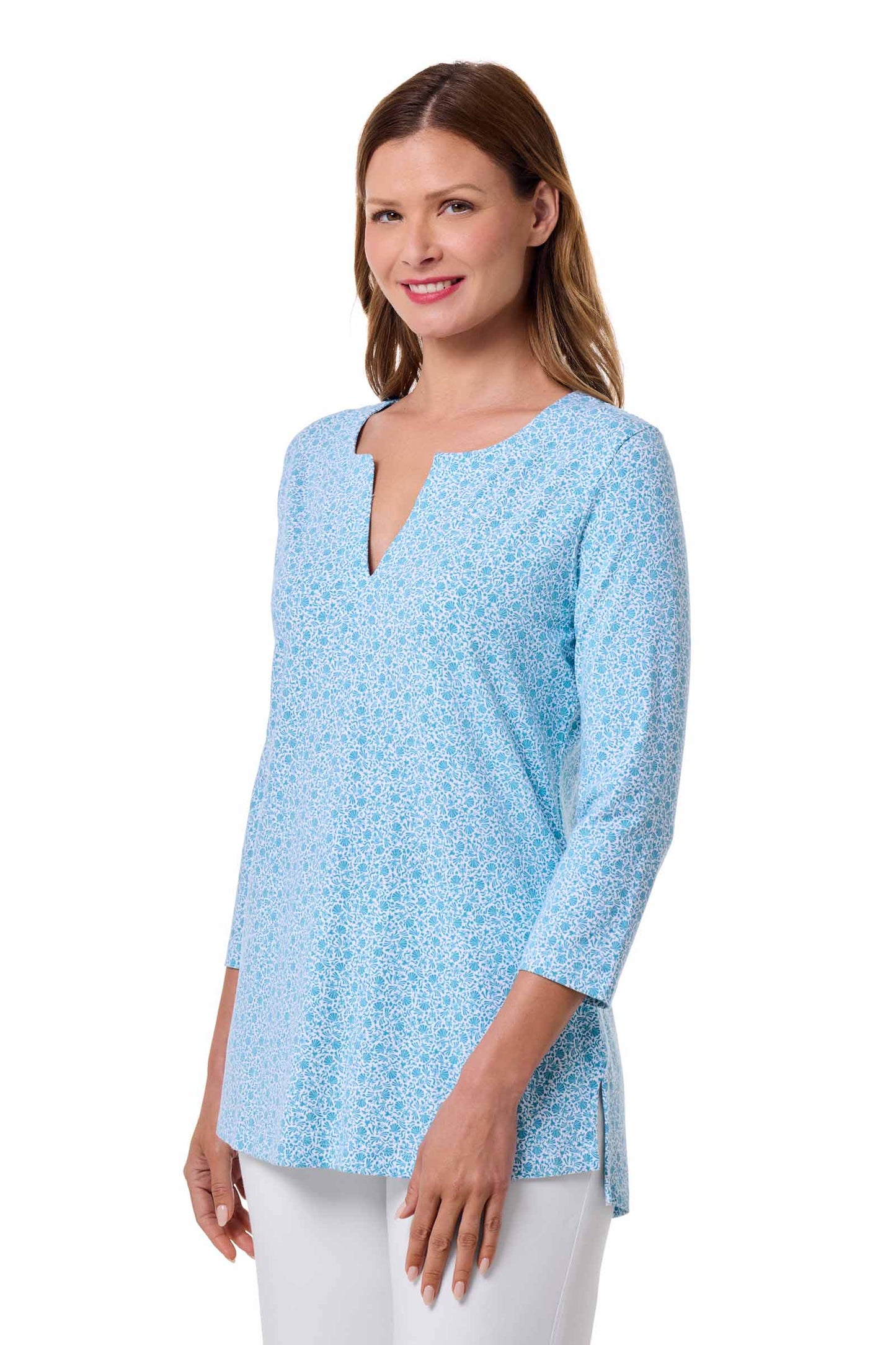 St. Lucia | Women's Tunic Top | Malibu Blue Shell We