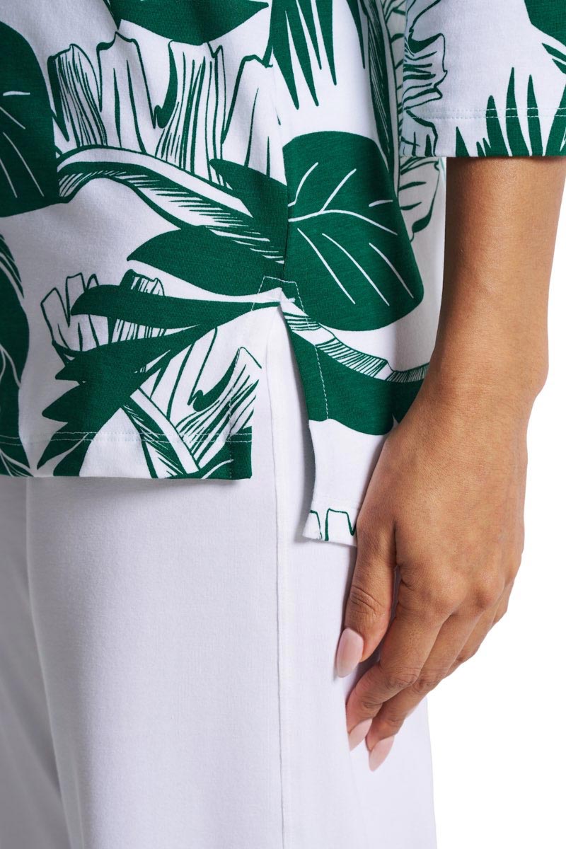 St. Lucia | Women's Tunic Top | Eden Green Palm Paradise