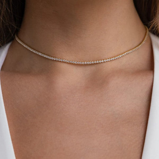 Dainty Tennis Choker Necklace