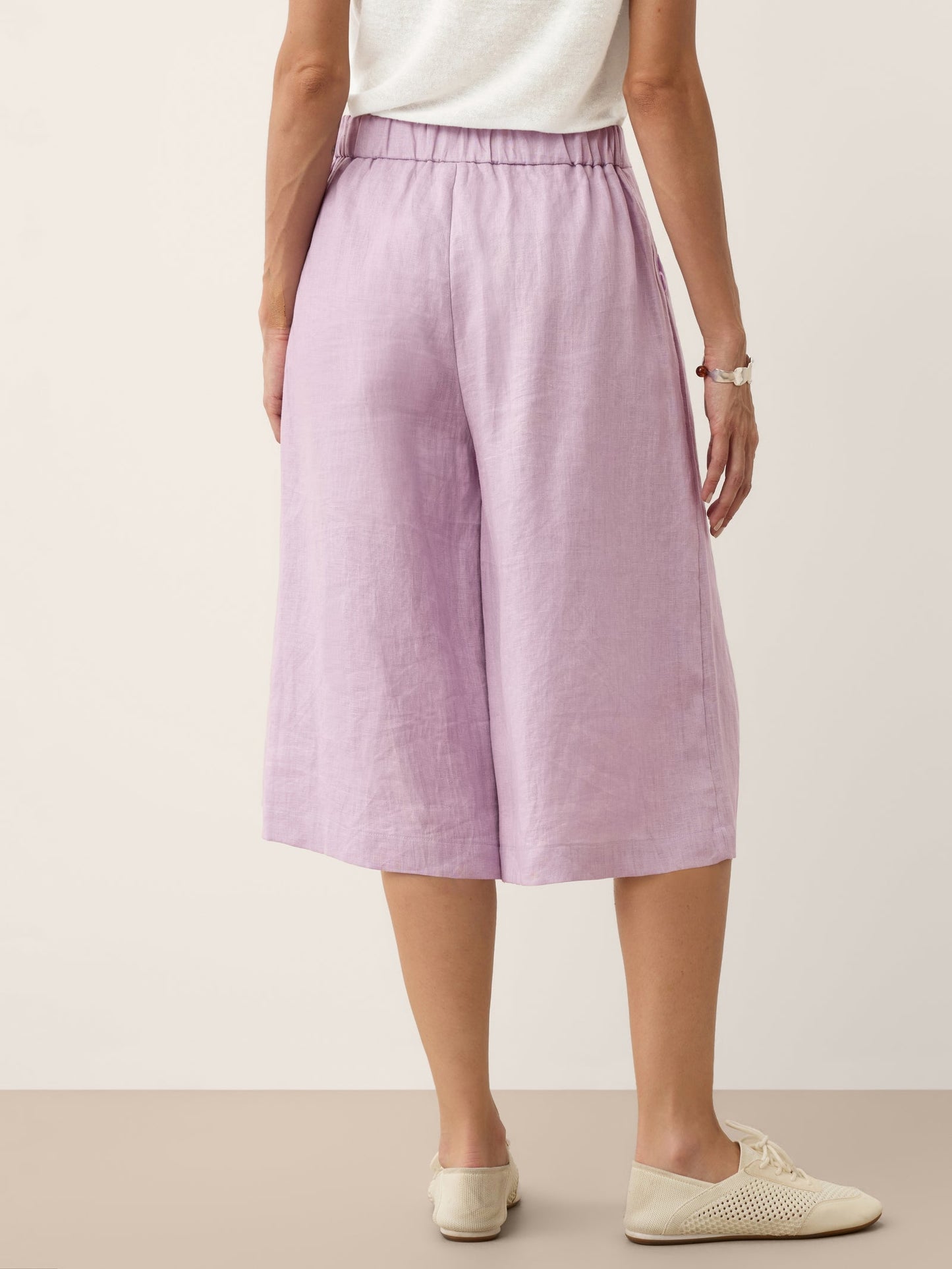 100% Linen A-Line Bermuda Shorts RAVENNA