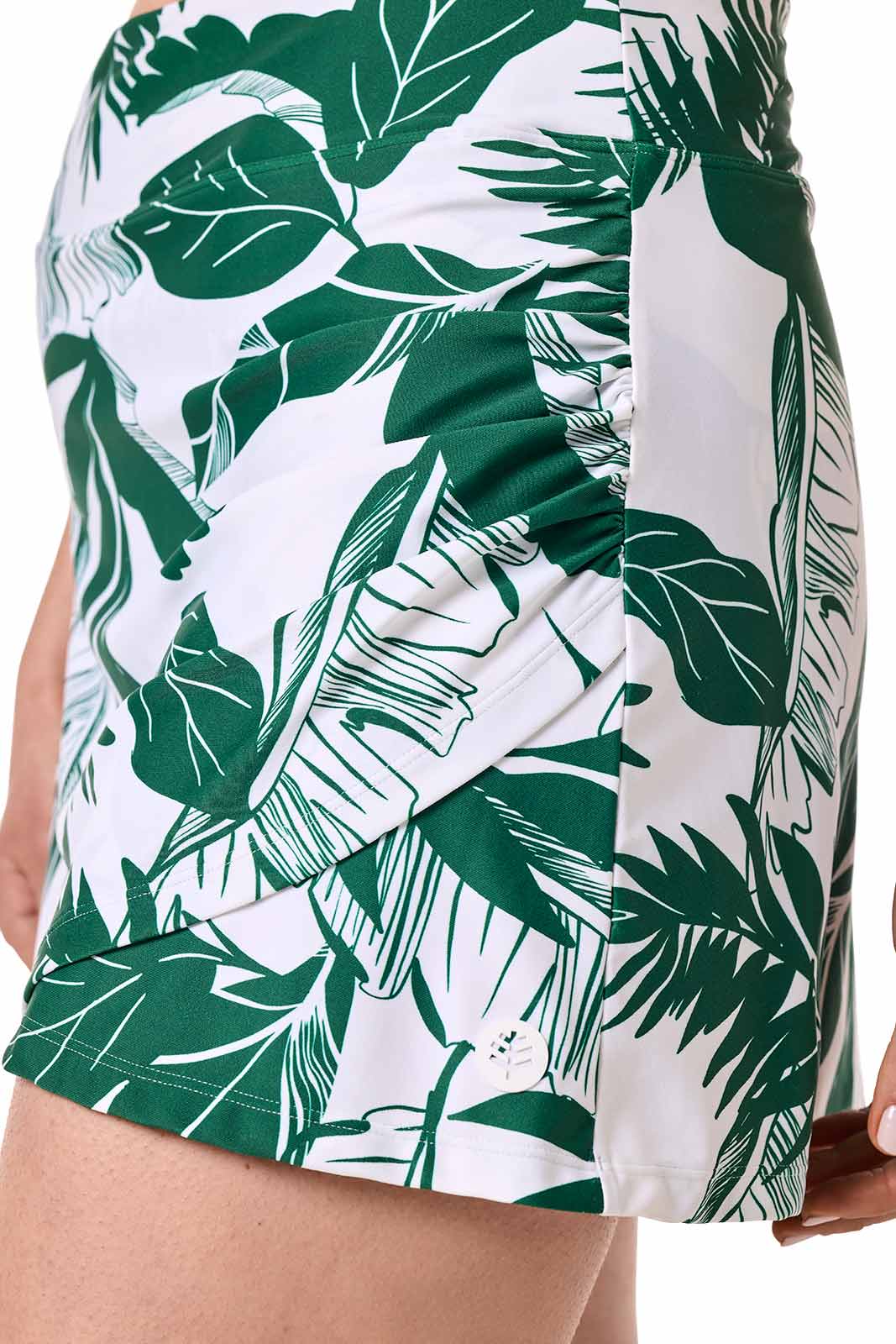 Big Wave | Women's Swim Skort with Wrap Detail | Eden Green Palm Paradise