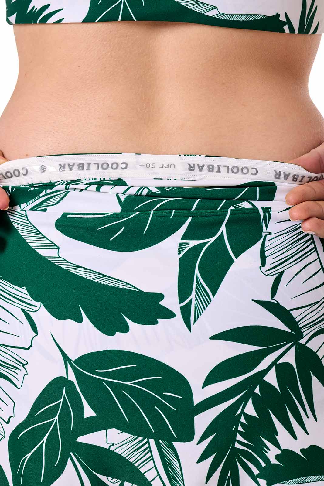 Big Wave | Women's Swim Skort with Wrap Detail | Eden Green Palm Paradise