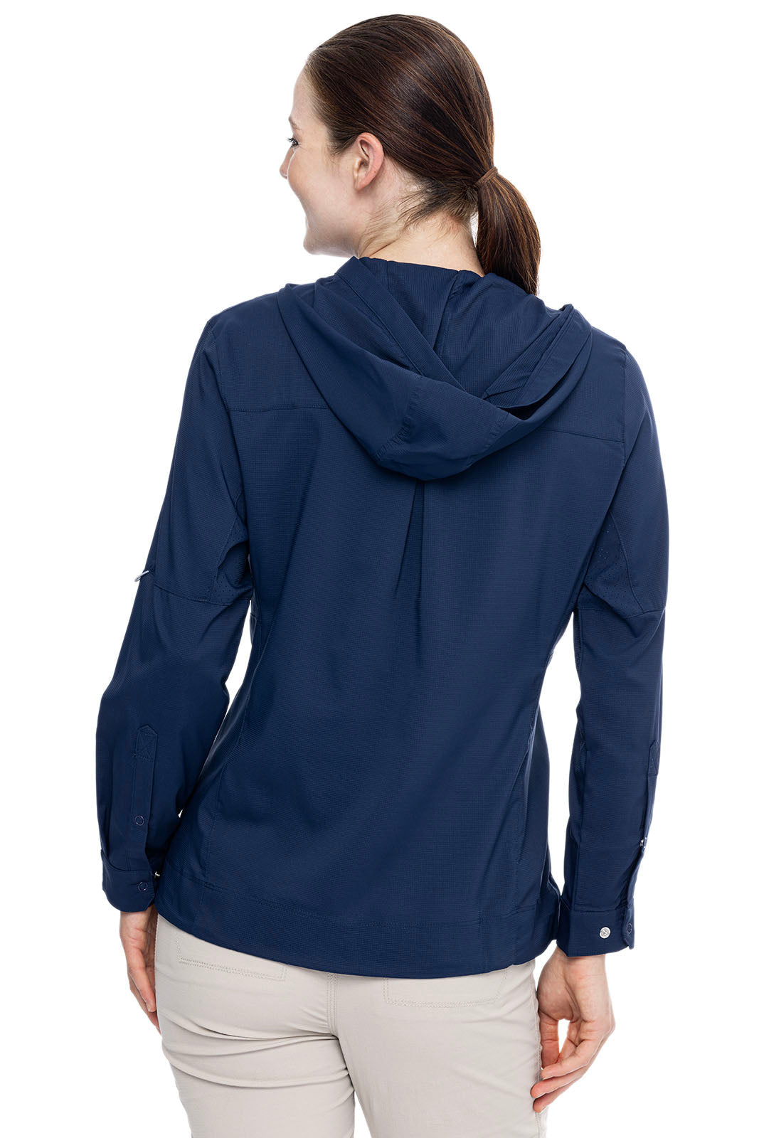Sea Spray | Women's Henley Hoodie | Navy