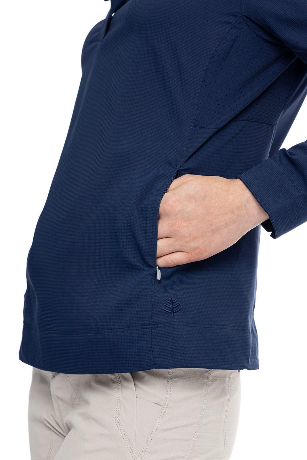 Sea Spray | Women's Henley Hoodie | Navy