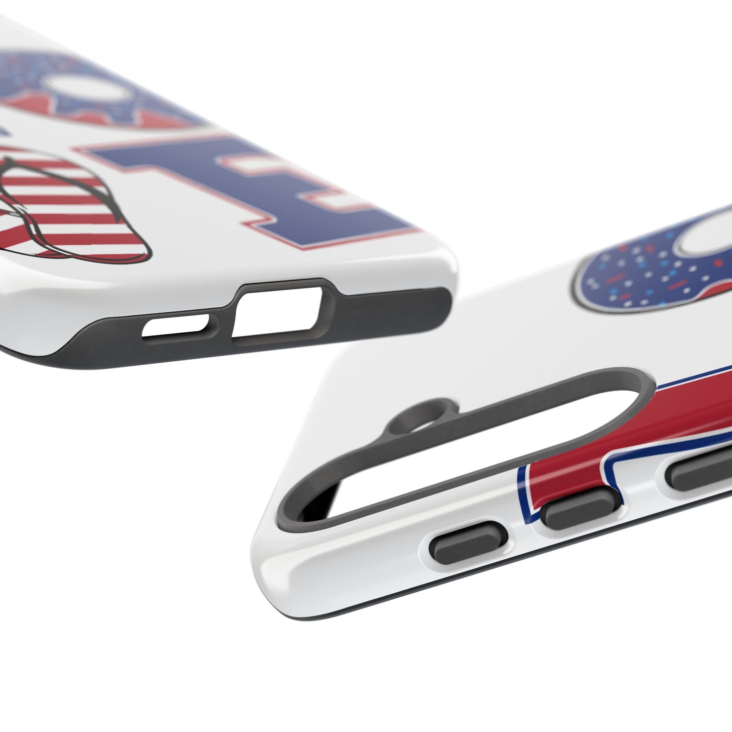 Patriotic "Love" Tough Case – American Flag Flip Flop & Donut Phone Cover