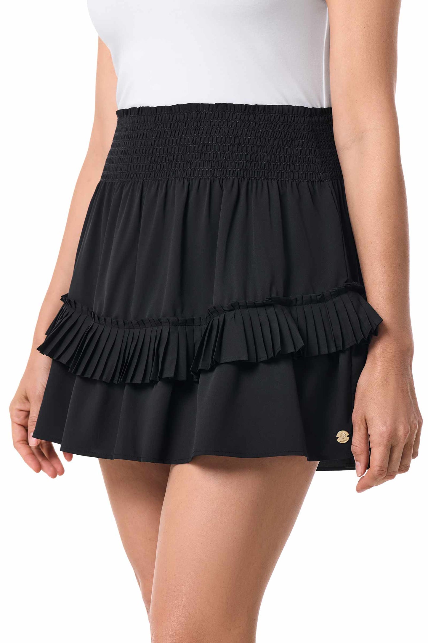 Charlotte Bay | Women's Ruffle Skirt | Black
