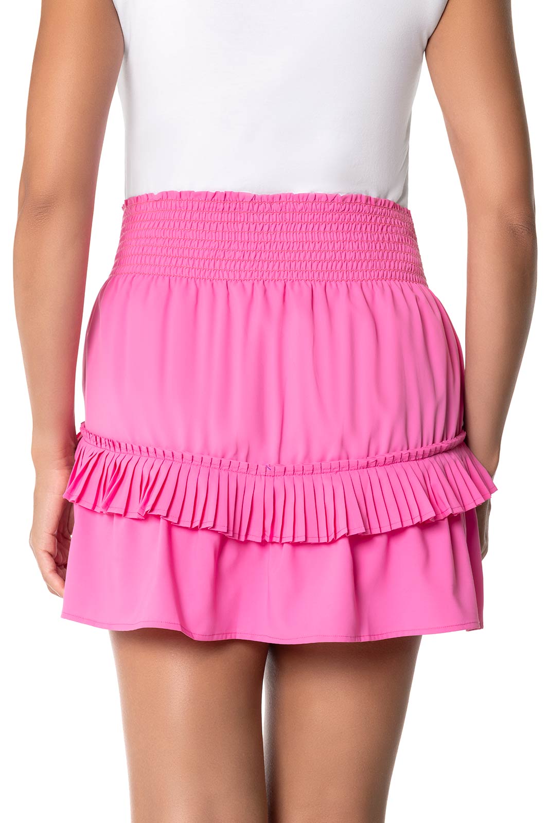Charlotte Bay | Women's Ruffle Skirt | Tulip Pink