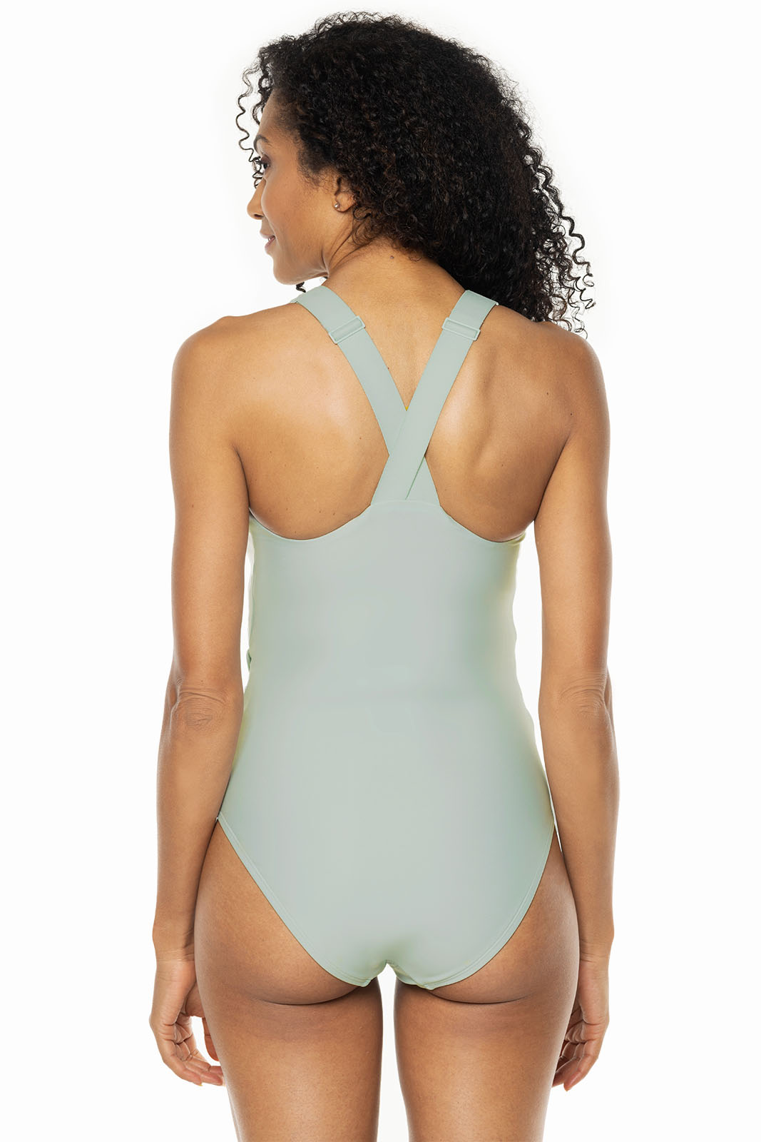 Breakwater | Women's Wrap Swimsuit | Misty Aqua