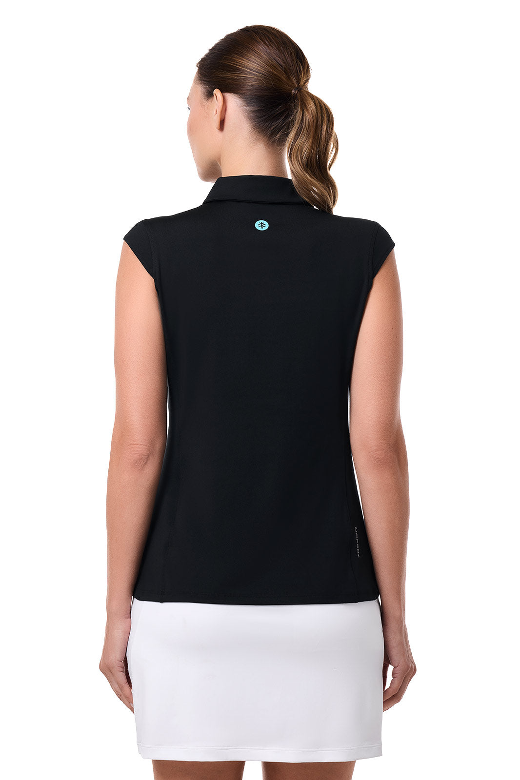 Dew-Sweeper | Women's Performance Sleeveless Polo | Black