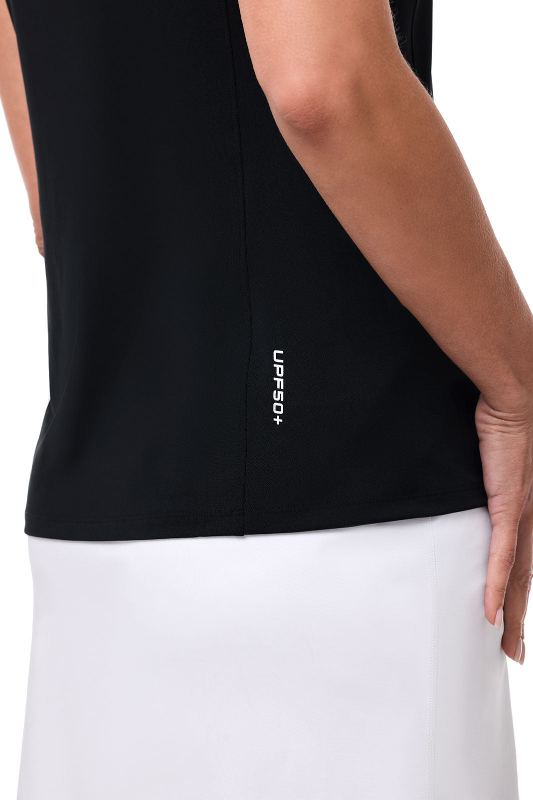 Dew-Sweeper | Women's Performance Sleeveless Polo | Black