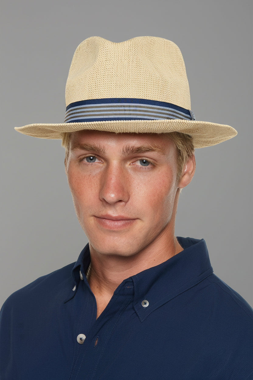 1st Street | Men's Classic Poly Knit Fedora | Natural