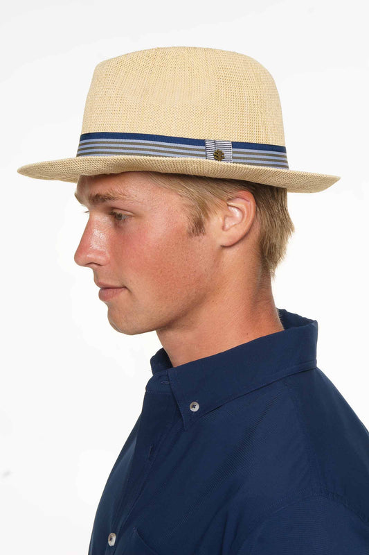 1st Street | Men's Classic Poly Knit Fedora | Natural