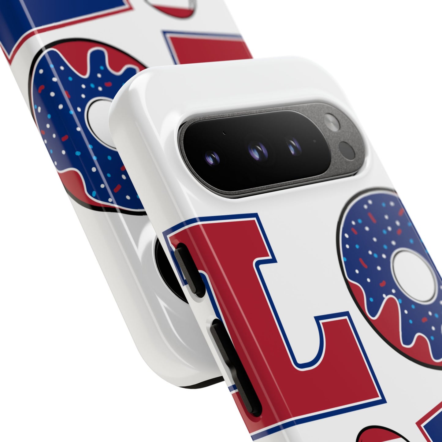 Patriotic "Love" Tough Case – American Flag Flip Flop & Donut Phone Cover