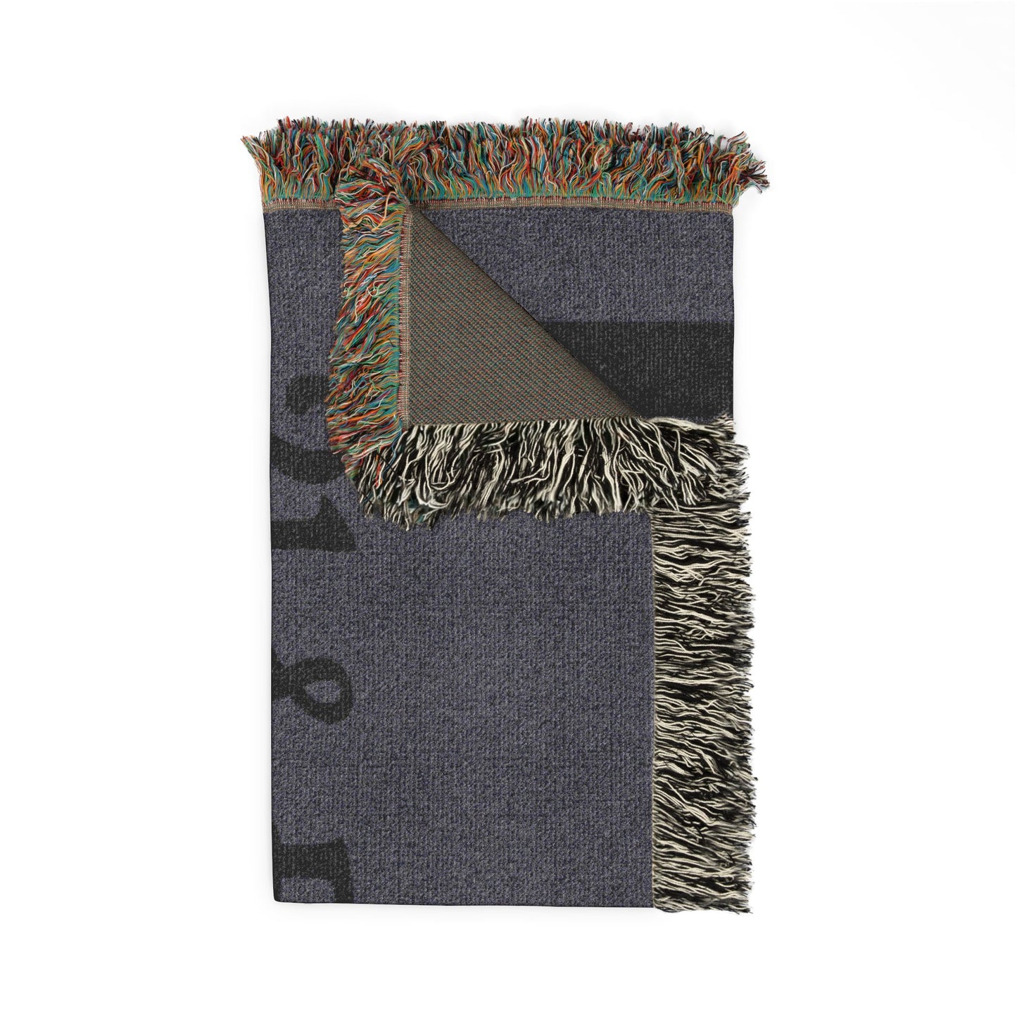 Woven Blanket — Minimalist 'Beauty Rest' Logo Throw Blanket