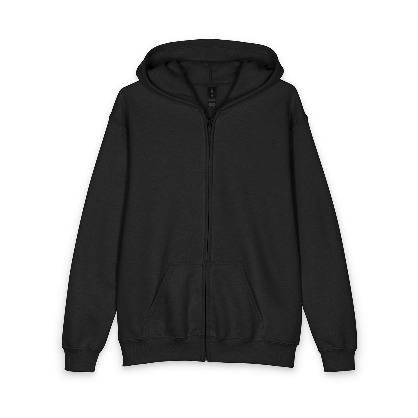 Youth Zip Hoodie — Classic Black Heavy Blend Zipped Hoodie