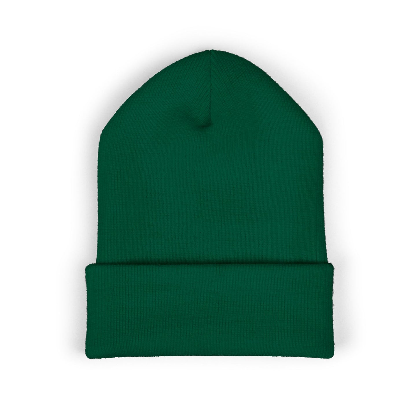 100% Embroidered Cuffed Beanie — Minimal Knit Winter Hat