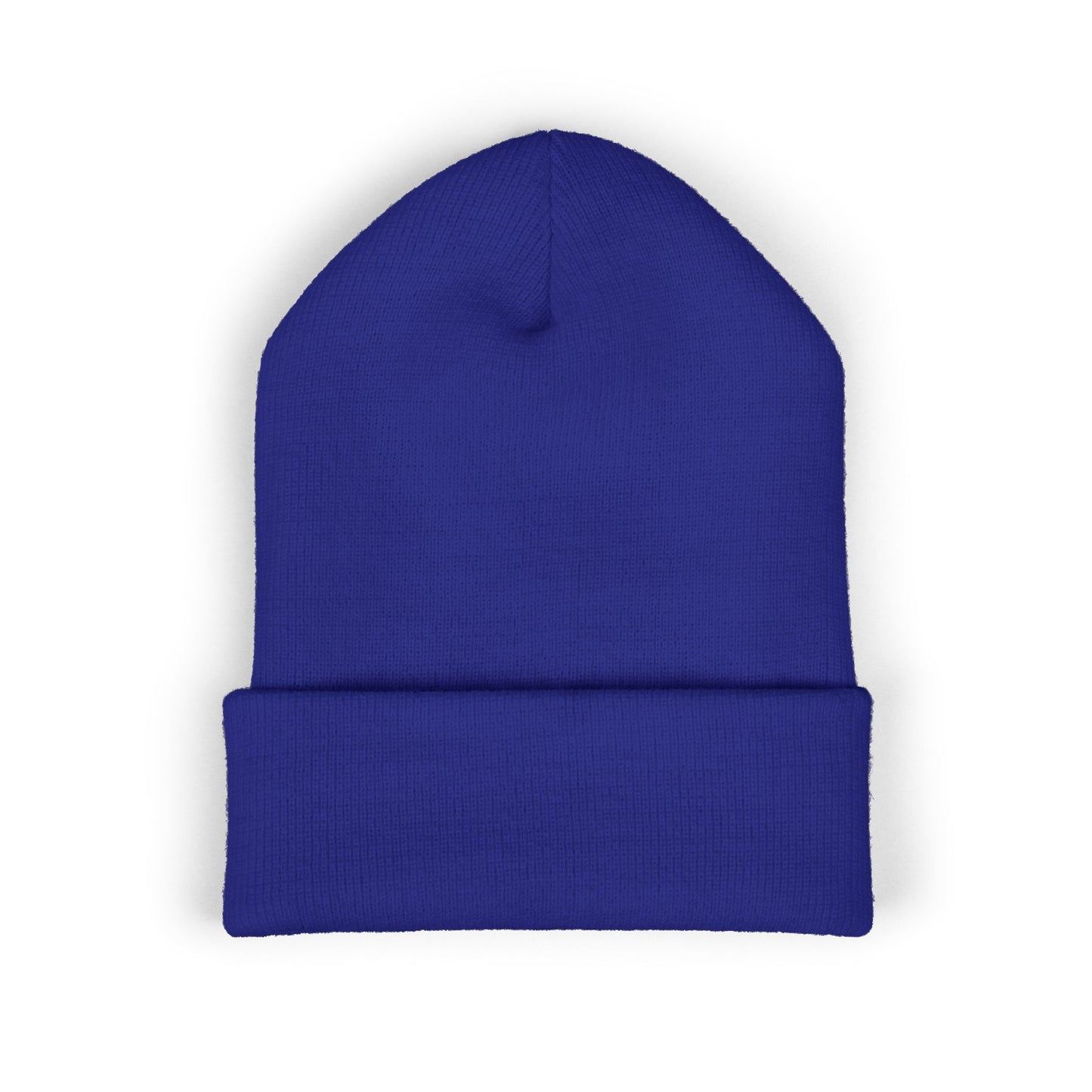 100% Embroidered Cuffed Beanie — Minimal Knit Winter Hat