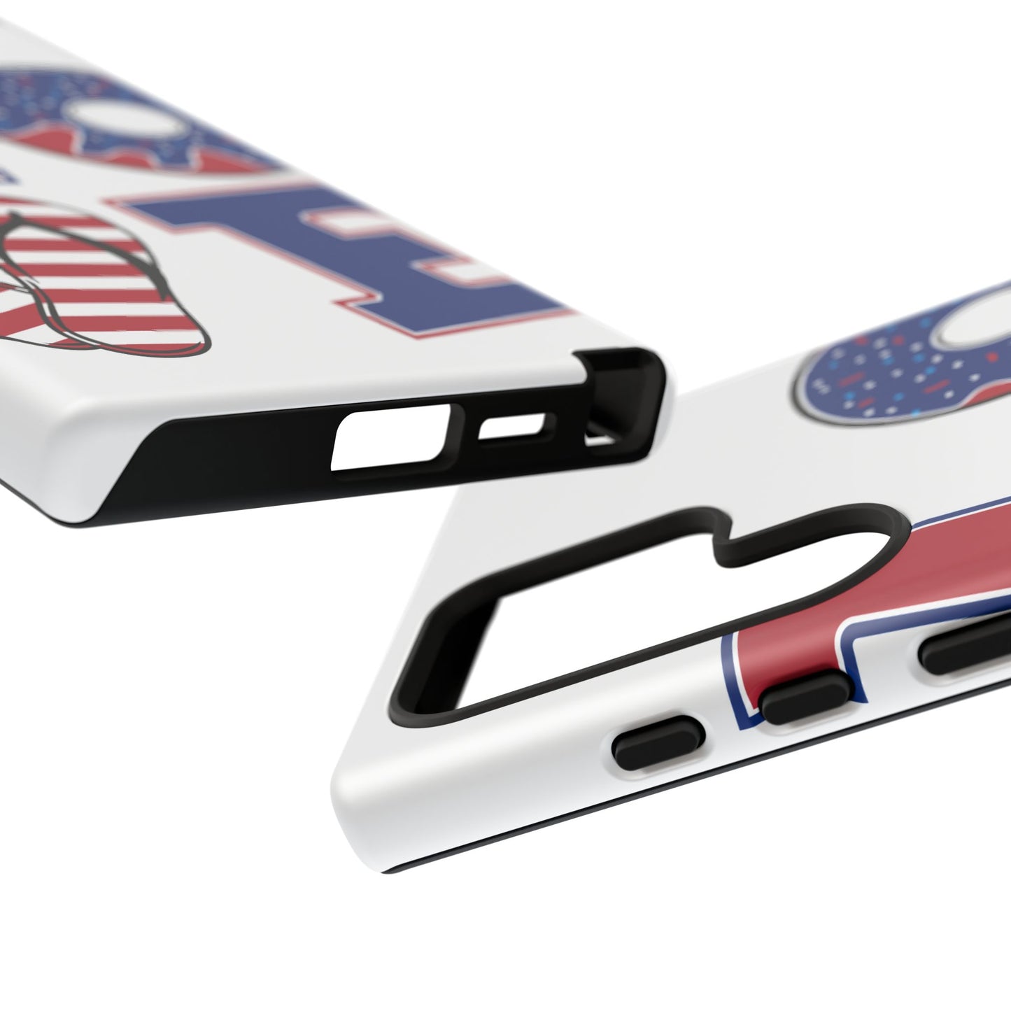 Patriotic "Love" Tough Case – American Flag Flip Flop & Donut Phone Cover