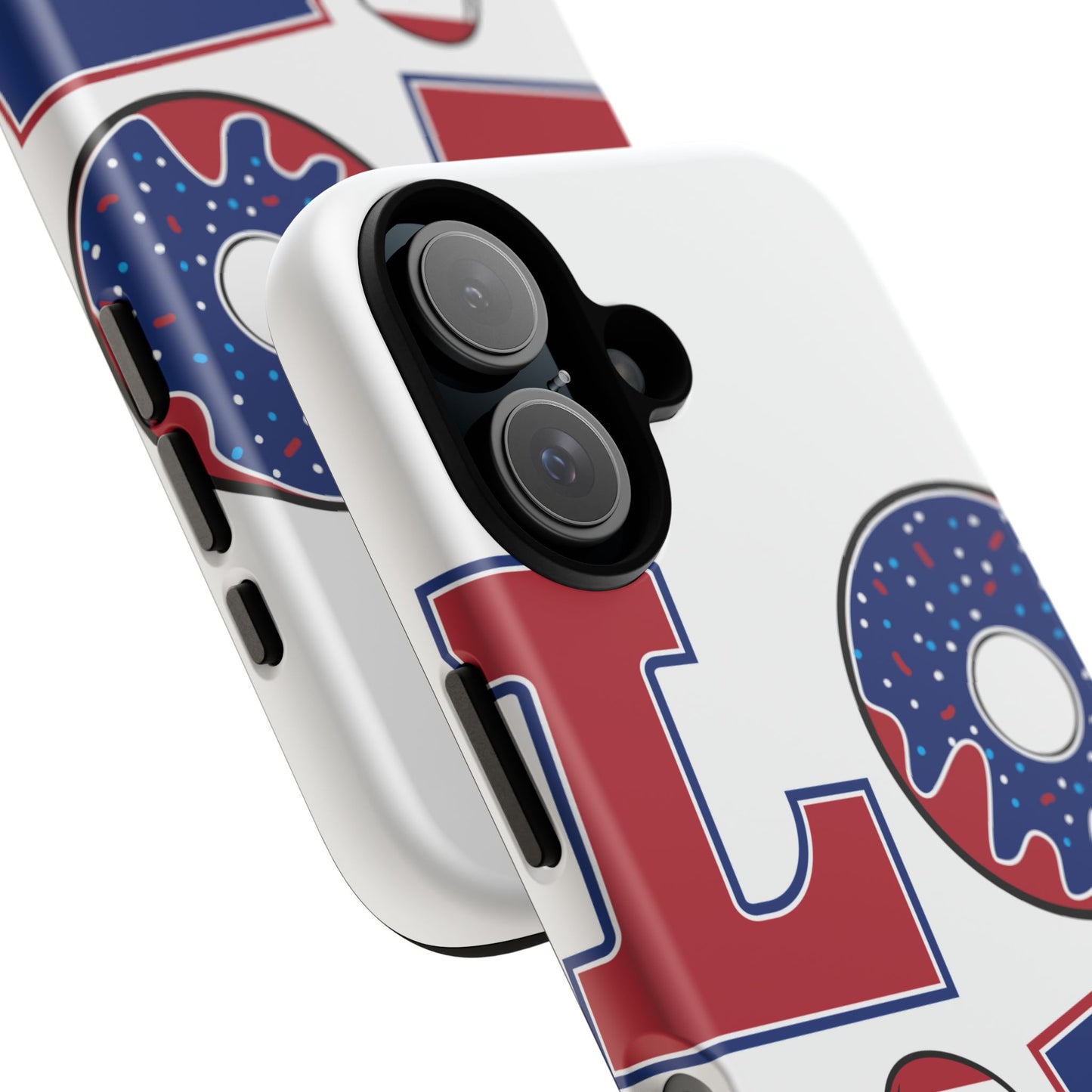 Patriotic "Love" Tough Case – American Flag Flip Flop & Donut Phone Cover