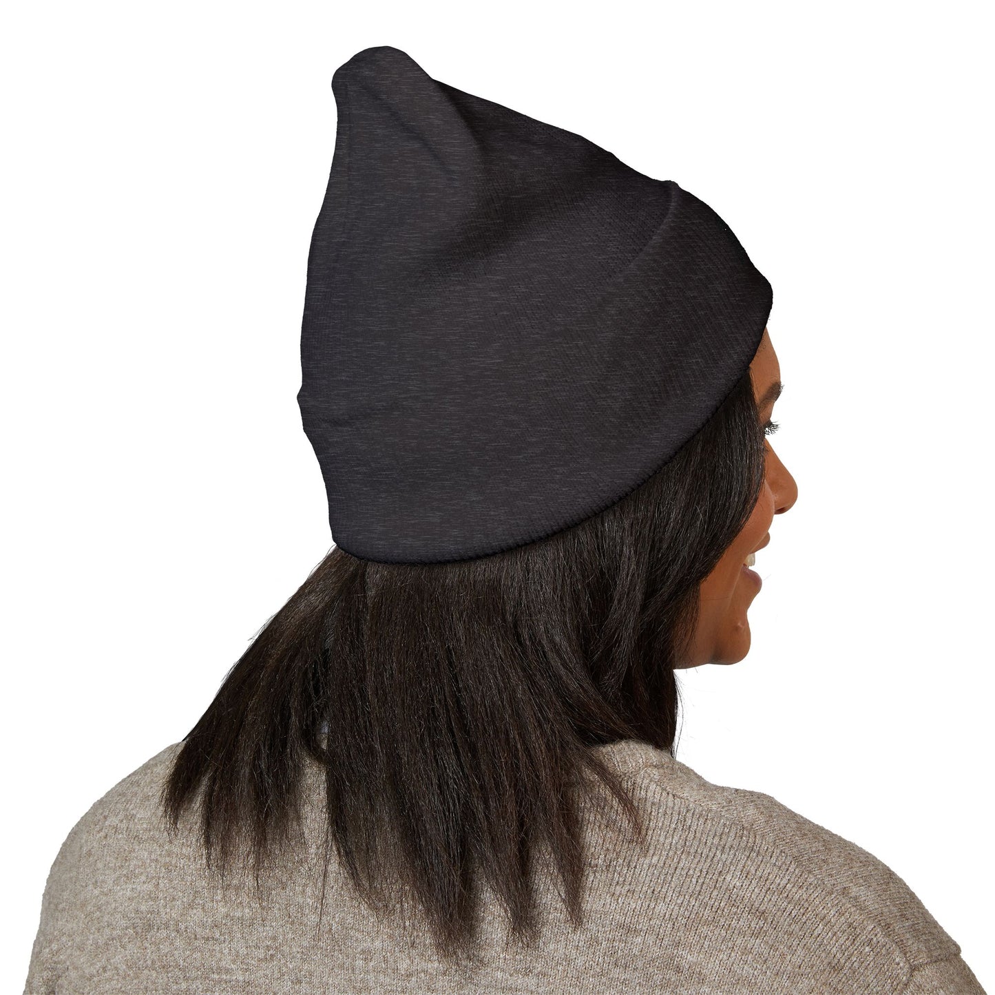100% Embroidered Cuffed Beanie — Minimal Knit Winter Hat