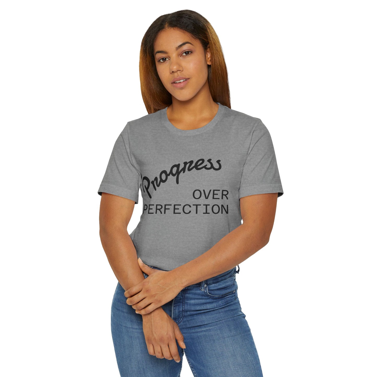Progress Over Perfection T-Shirt — Motivational Graphic Tee