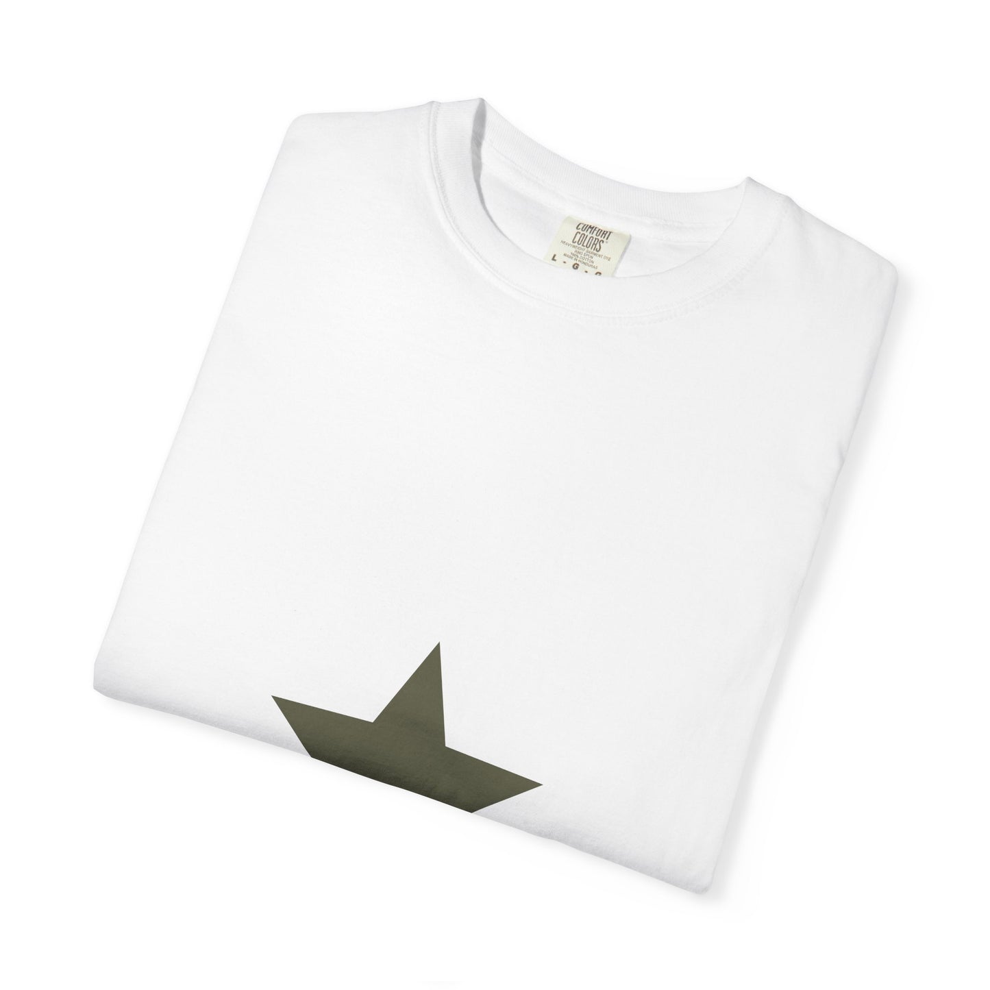Copy of Star Graphic T-Shirt — Minimal Olive Star Front with "art lover boutique" Back Logo