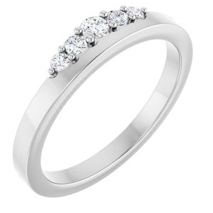 Sterling Silver 1/6 CTW Natural Diamond Stackable Ring