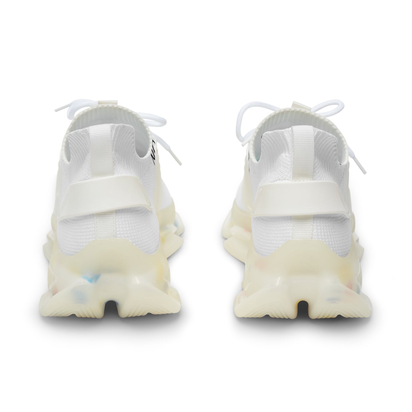 Men's White Mesh Sneakers — Lightweight Breathable Athletic Shoes with 'LOVE' Accent