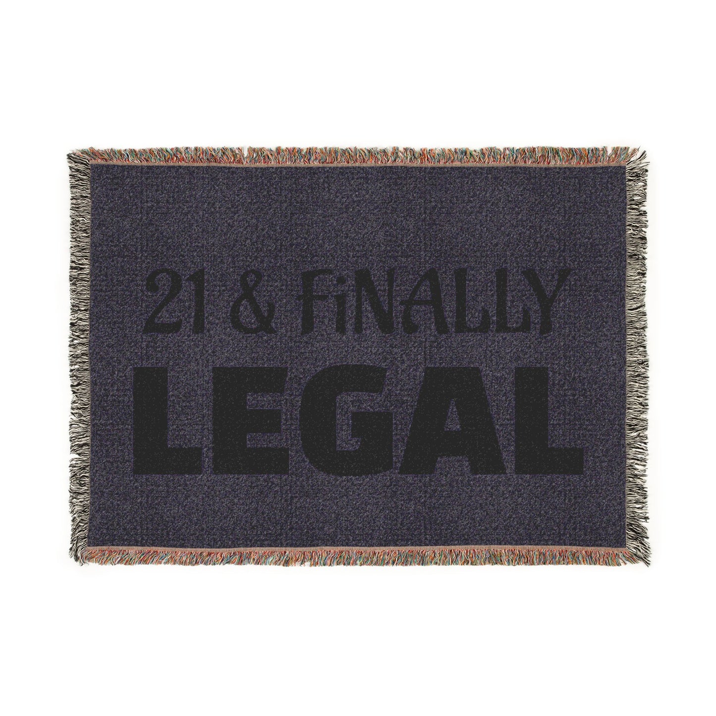 Woven Blanket — Minimalist 'Beauty Rest' Logo Throw Blanket