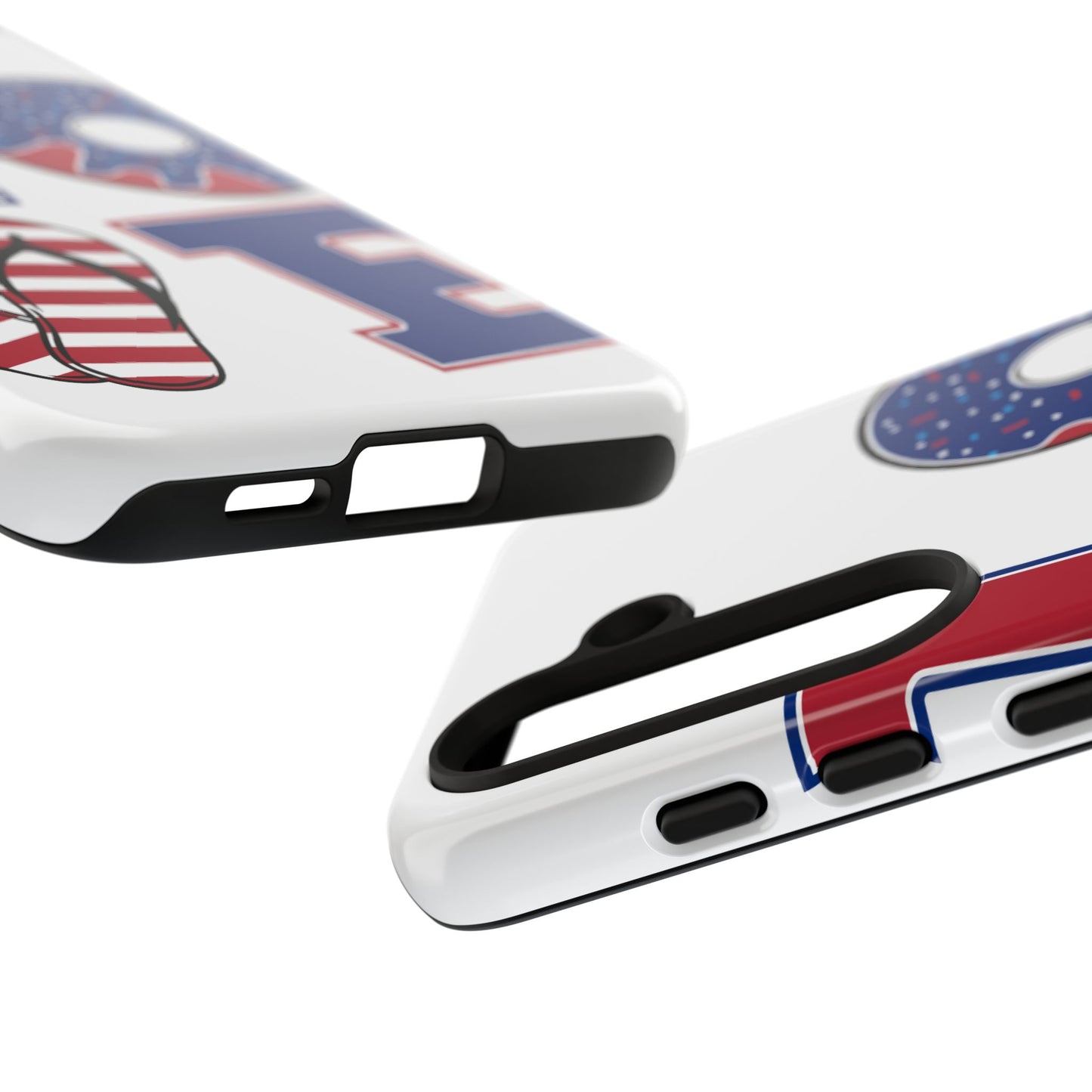 Patriotic "Love" Tough Case – American Flag Flip Flop & Donut Phone Cover