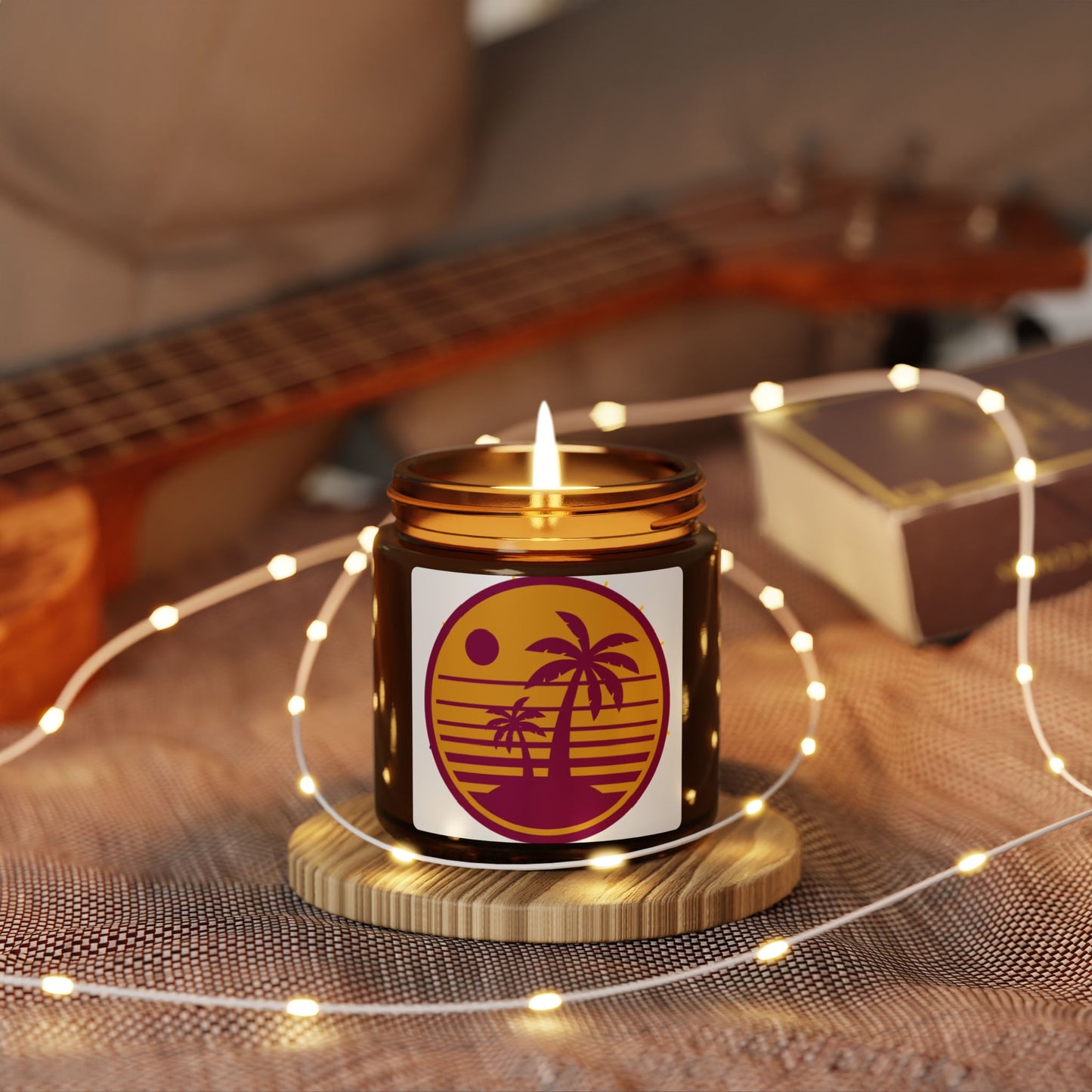 Scented Soy Candle (Multi-Size, Amber Jar)