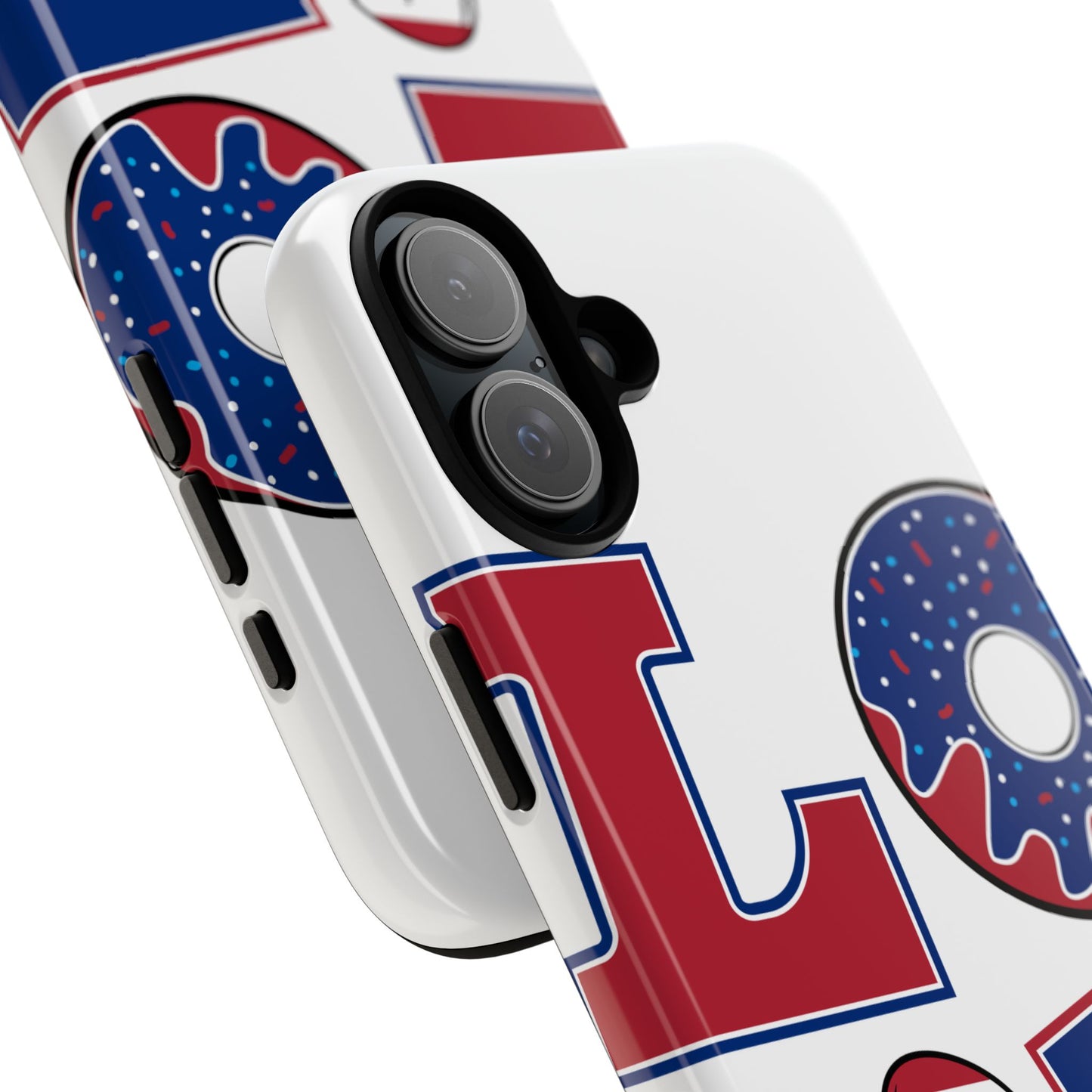 Patriotic "Love" Tough Case – American Flag Flip Flop & Donut Phone Cover