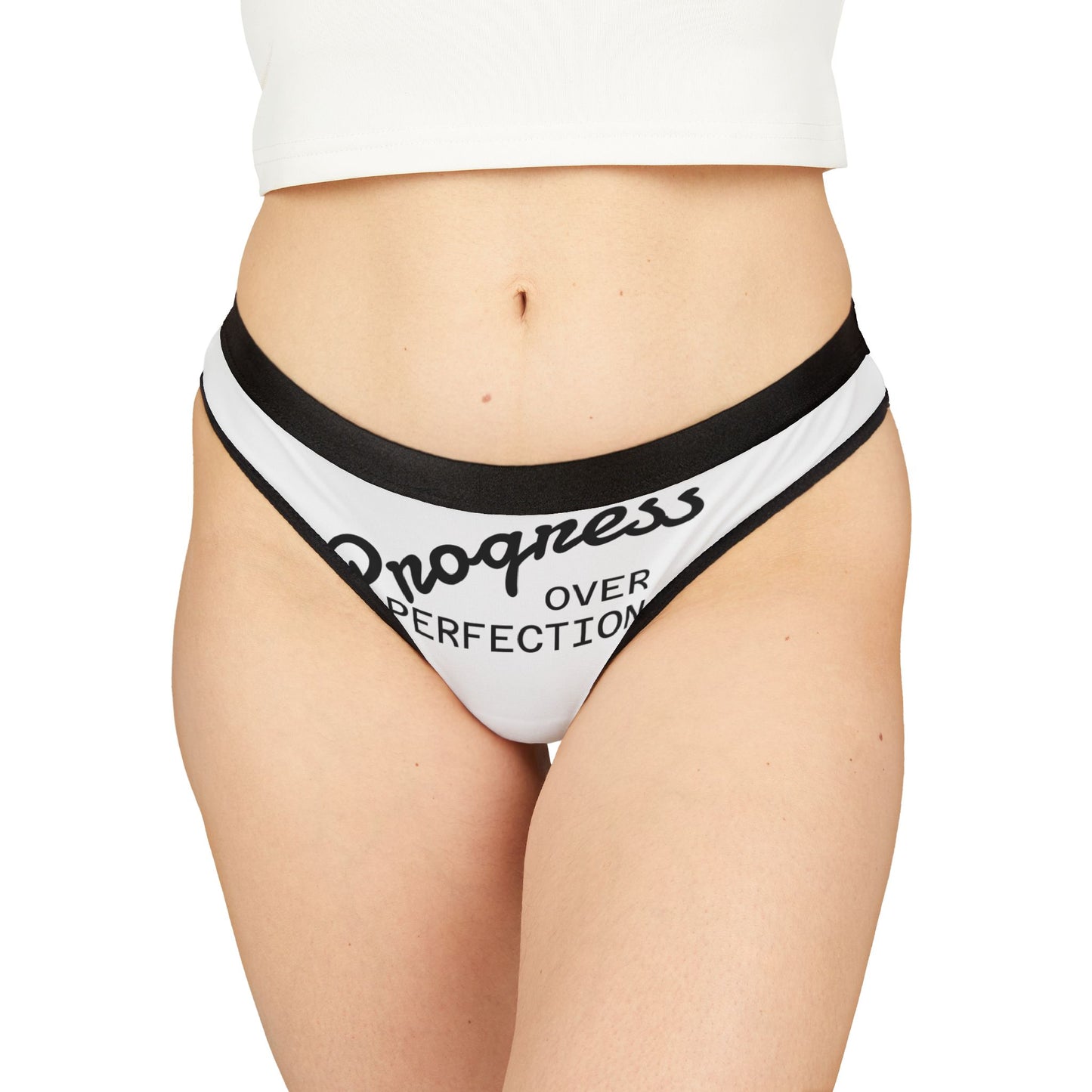 Thong - "Progress Over Perfection" Inspirational Women's Thong