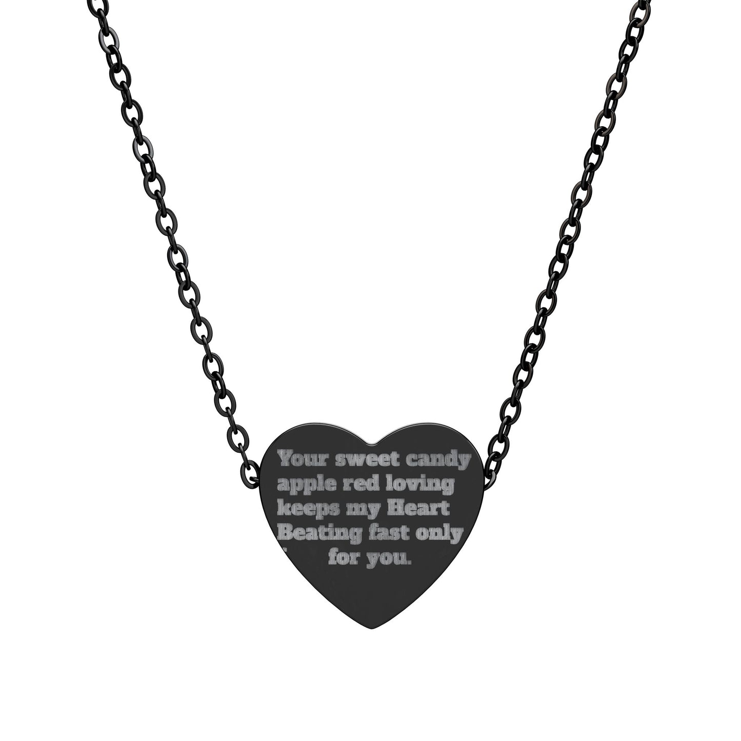 Engraved Heart Necklace — "Sweet Heart" Personalized Pendant