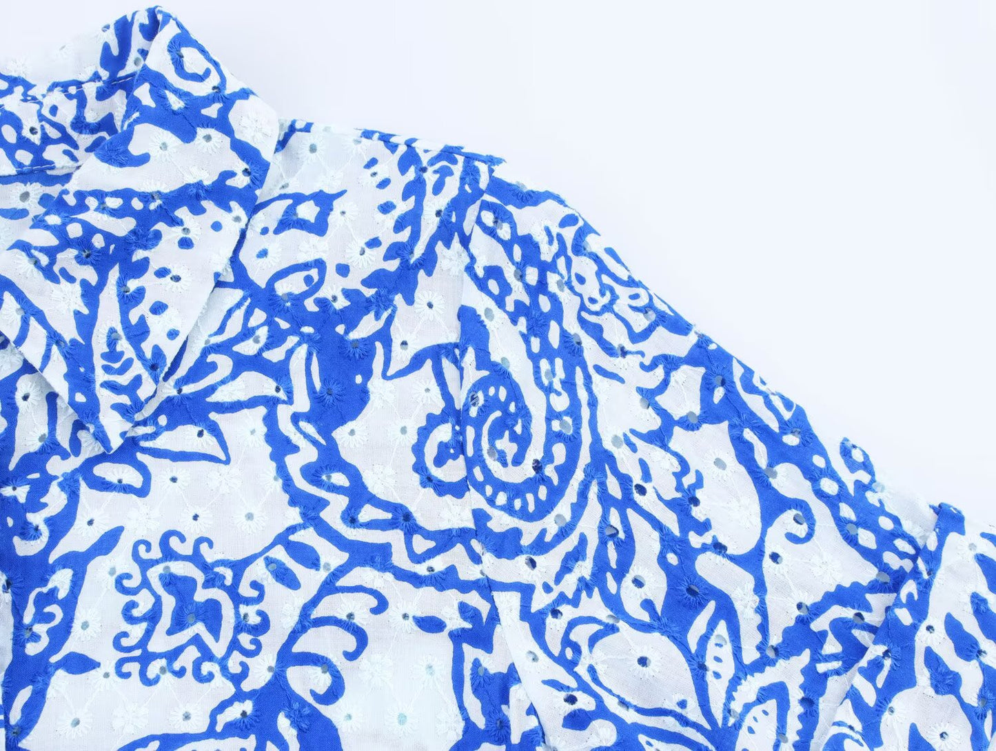Women Clothing Summer Office with Belt Embroidery Dress