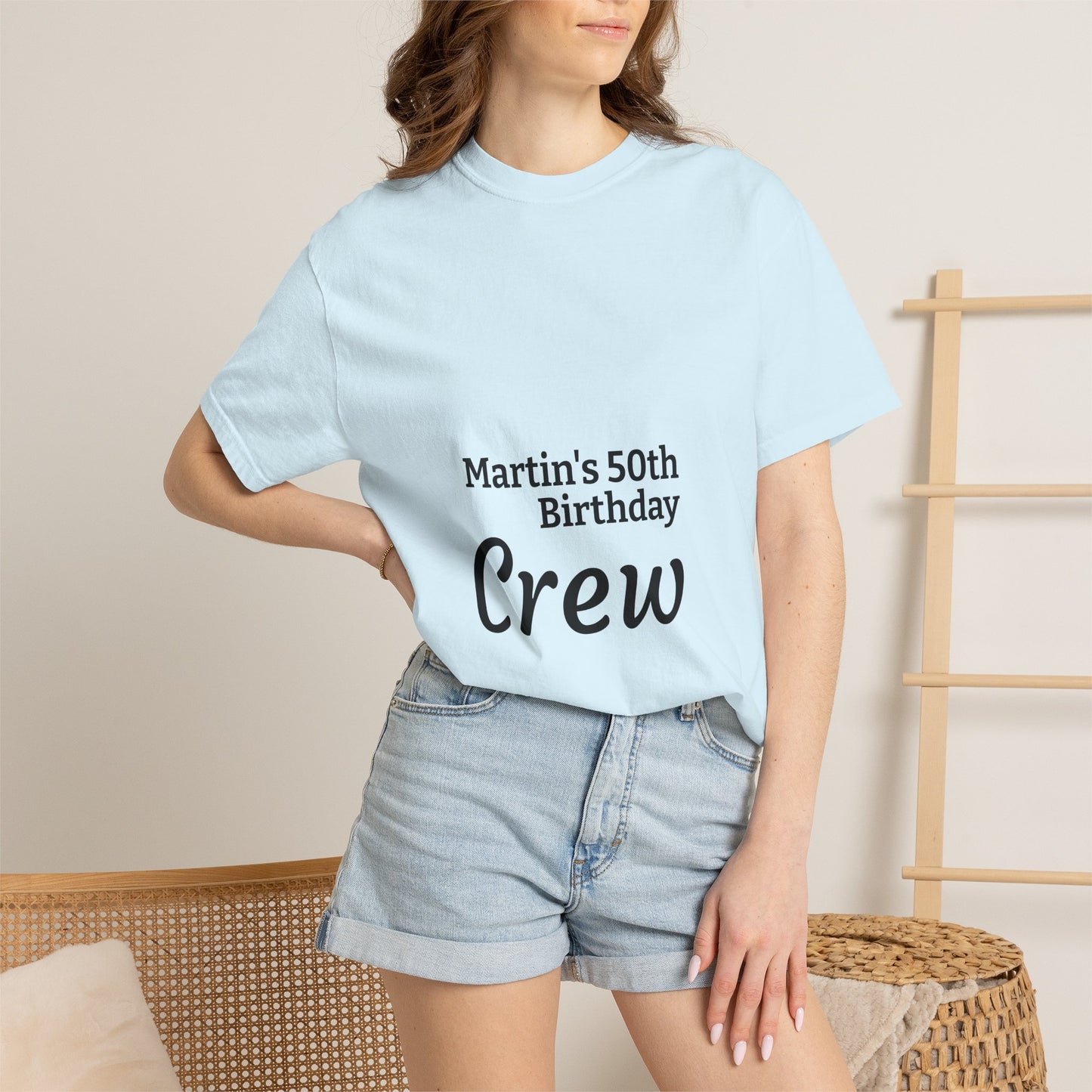 Birthday Crew T-Shirt — Personalized "Martin's 50th Birthday Crew"