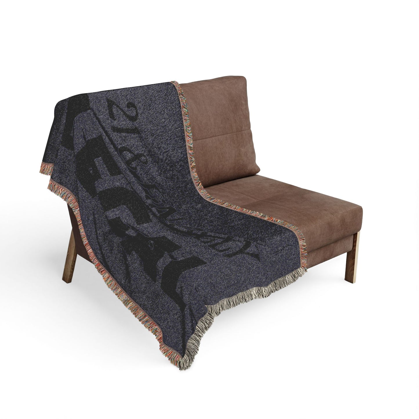 Woven Blanket — Minimalist 'Beauty Rest' Logo Throw Blanket