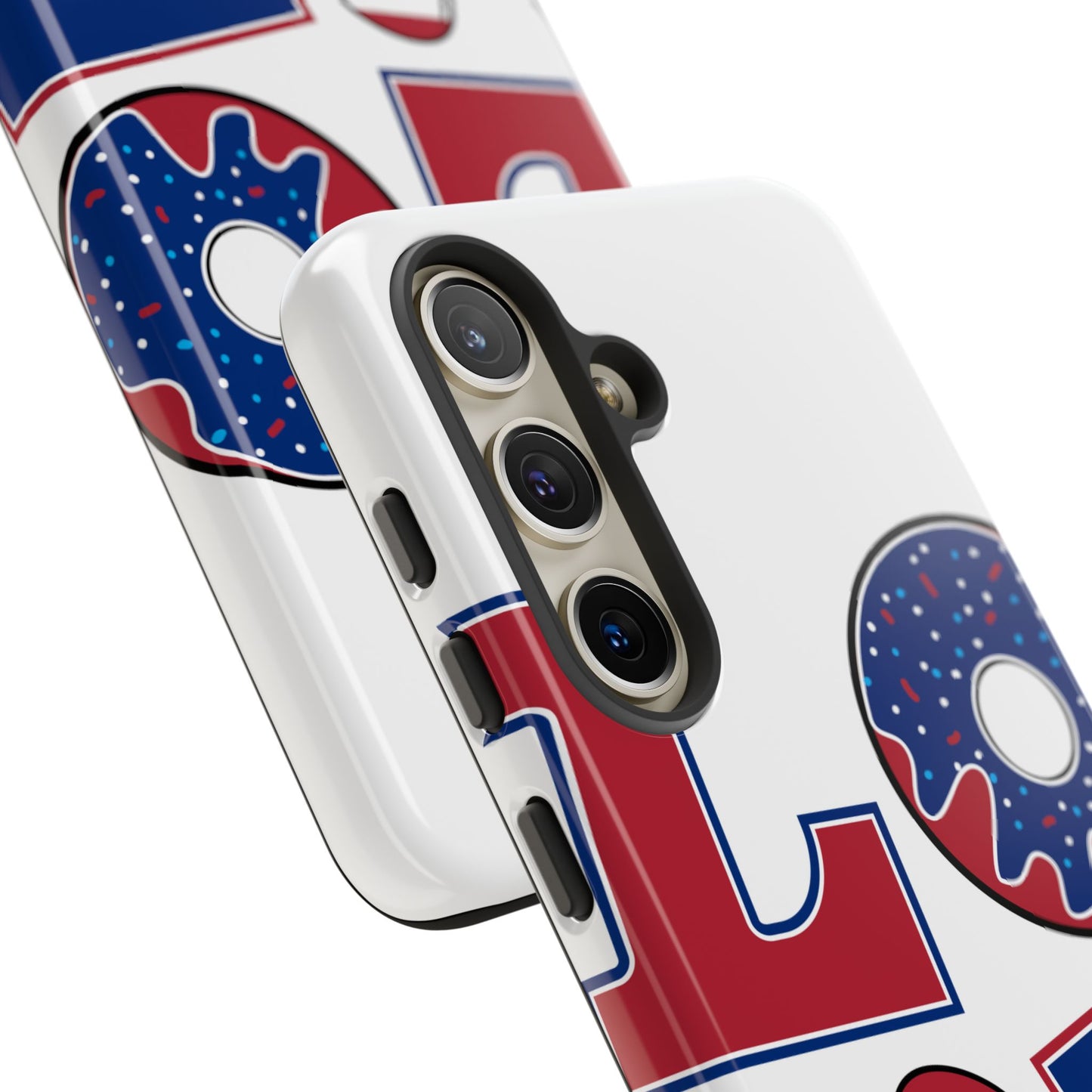 Patriotic "Love" Tough Case – American Flag Flip Flop & Donut Phone Cover