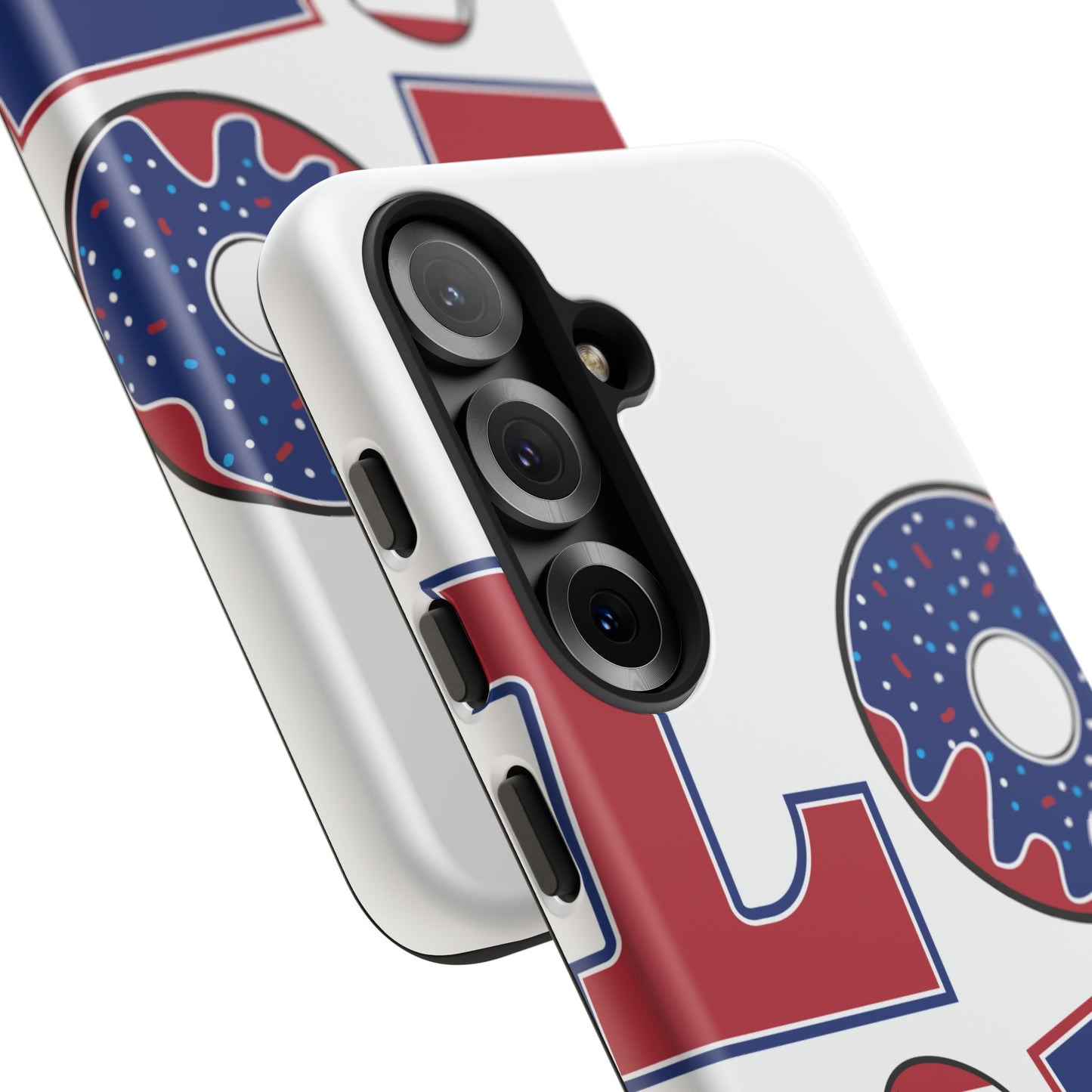 Patriotic "Love" Tough Case – American Flag Flip Flop & Donut Phone Cover