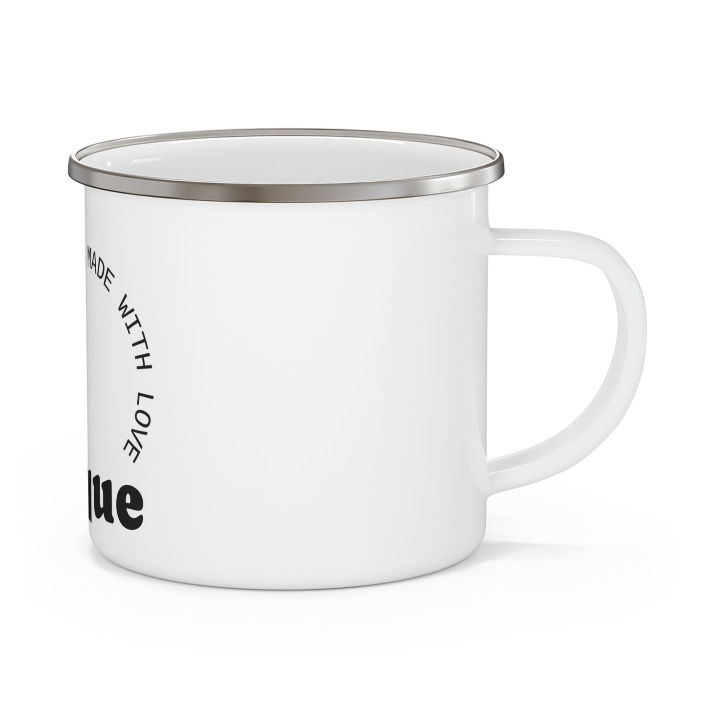 Enamel Camping Mug — 'Art Lover Boutique' Retro Logo Camper Coffee Cup
