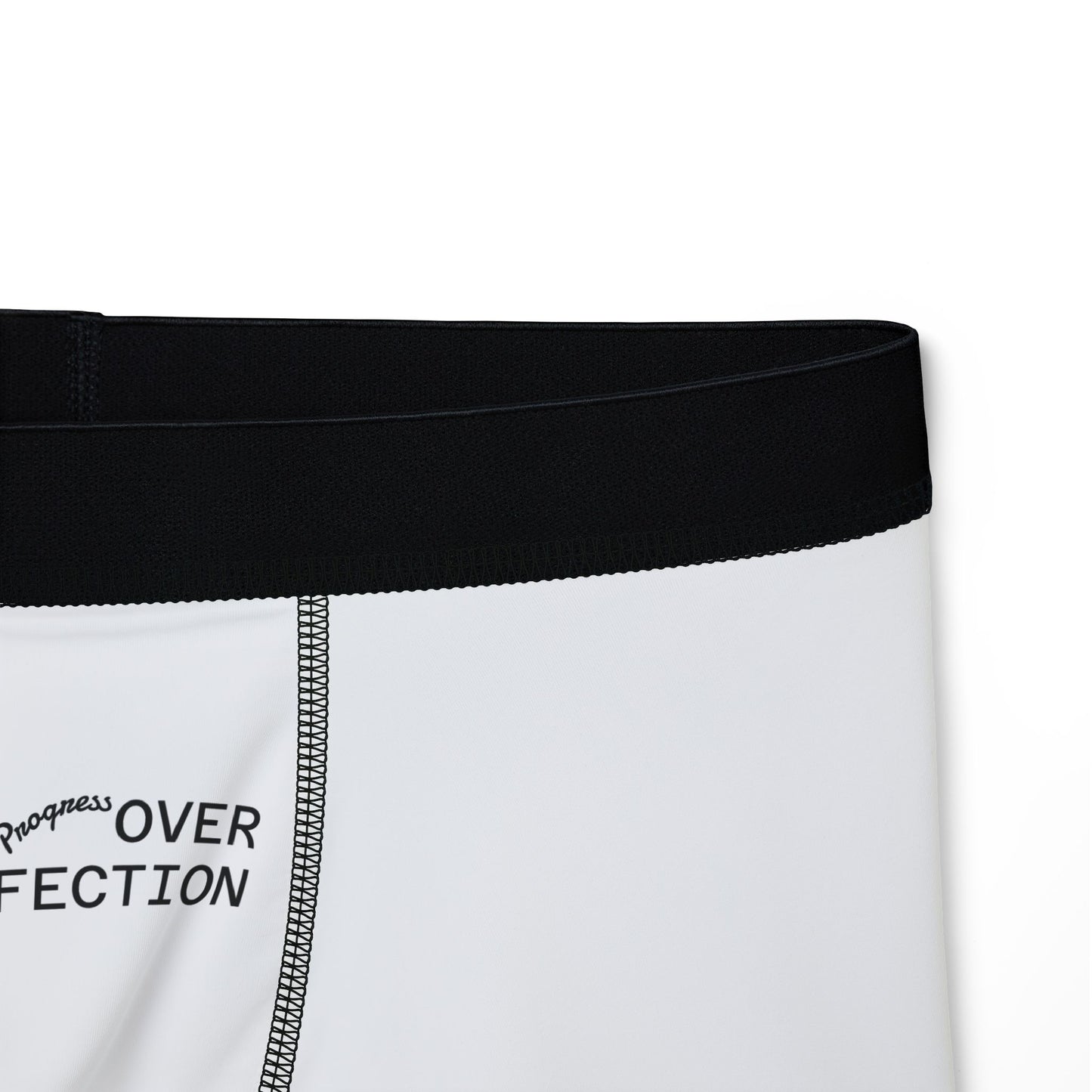 Men's Boxer Briefs — 'Over Perfection' Minimal White Stretch Underwear