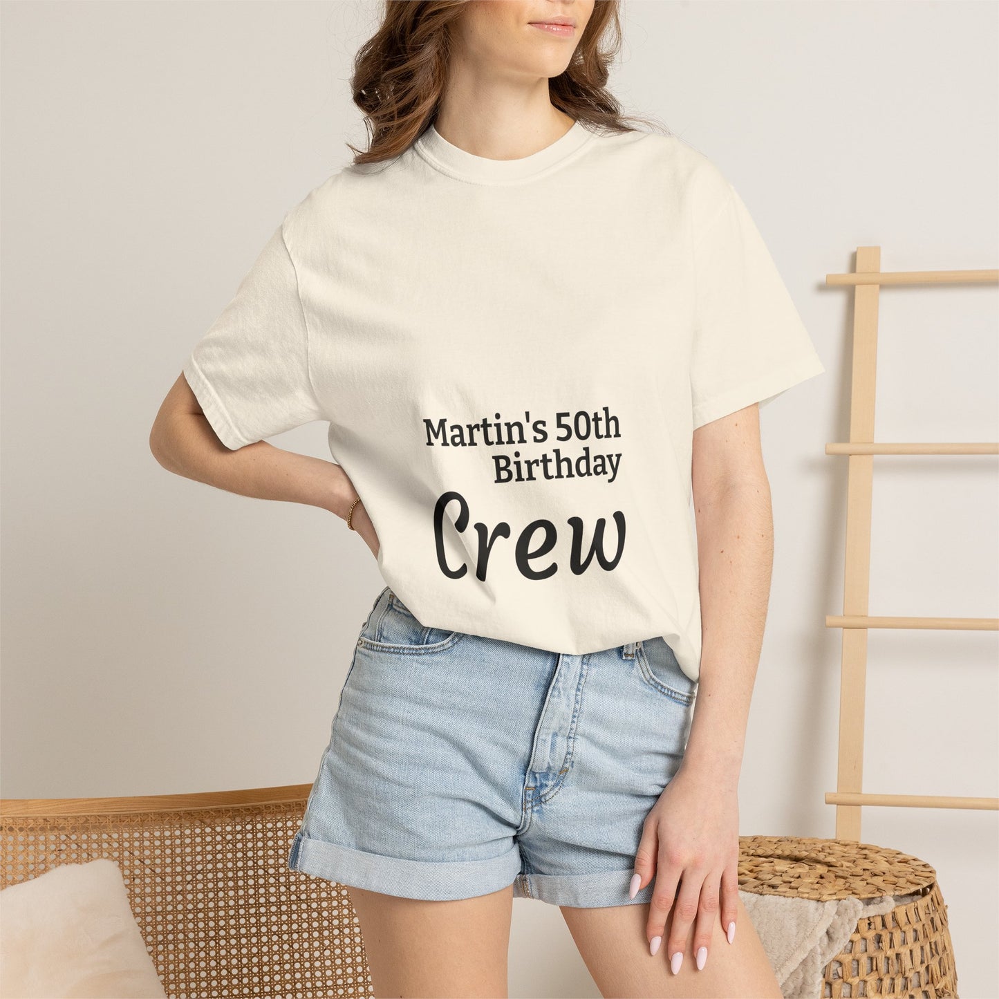 Birthday Crew T-Shirt — Personalized "Martin's 50th Birthday Crew"