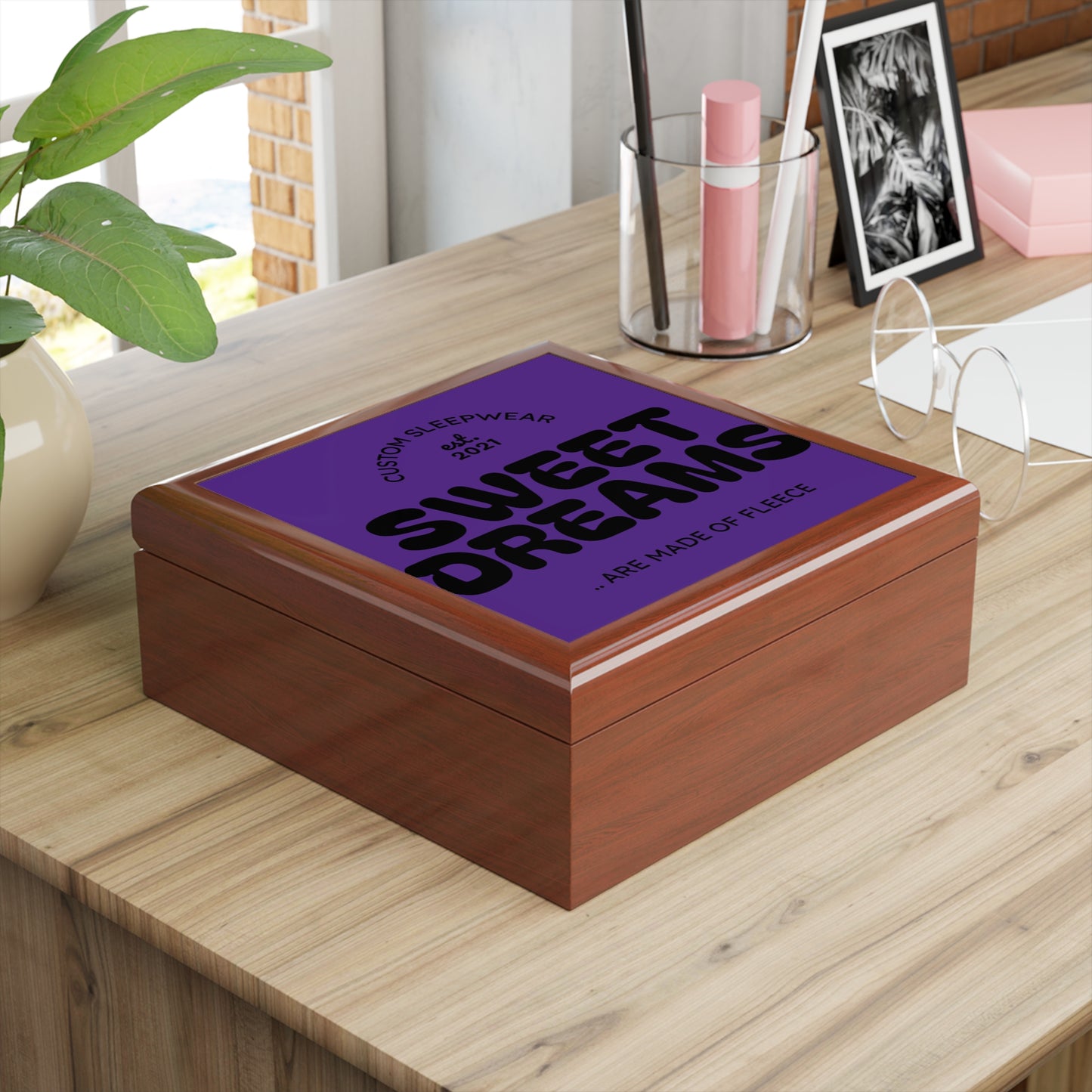 Jewelry Box — "Sweet Dreams" Personalized Keepsake Box (Custom Sleepwear Design)