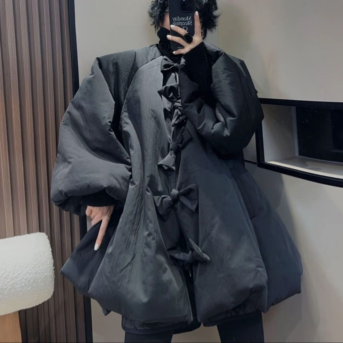 Loose Thick Bud Cotton Puffer Jacket - Oversized Comfort