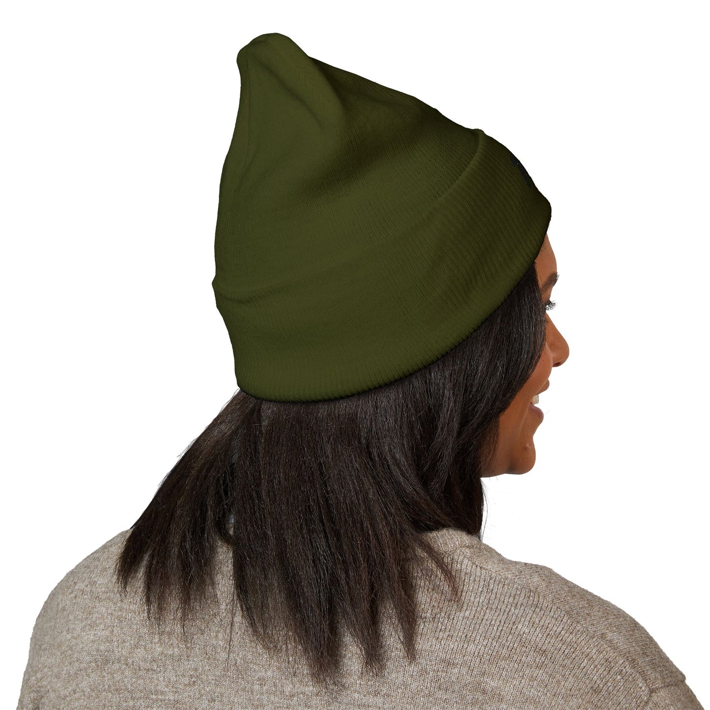 100% Embroidered Cuffed Beanie — Minimal Knit Winter Hat